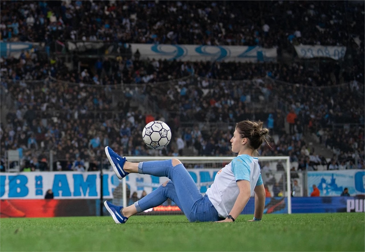 En mars 2019, Yoanna Dallier avait fait une démonstration devant 55 000 spectateurs à la mi-temps du match OM - OGC Nice.