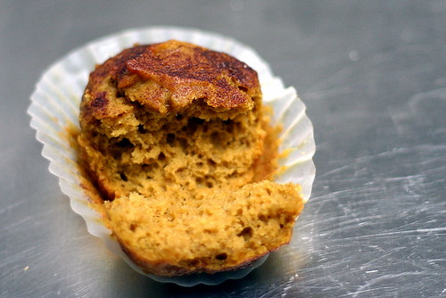 pumpkin muffins, big pores