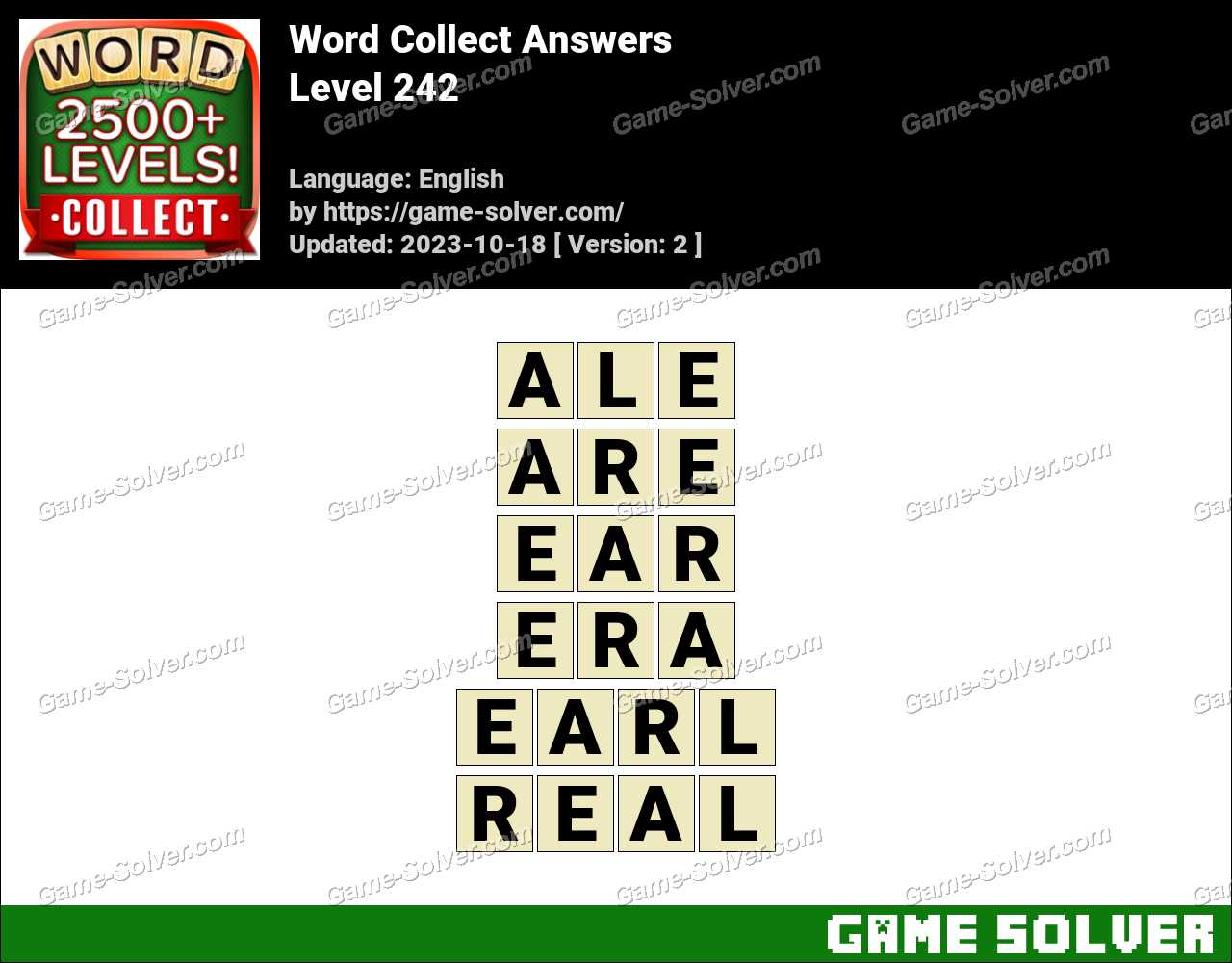 Word Collect Level 242 Answers