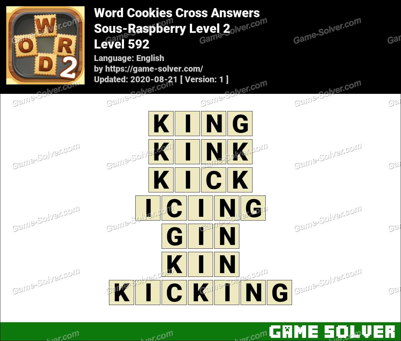 Word Cookies Cross Sous-Raspberry Level 2 Answers