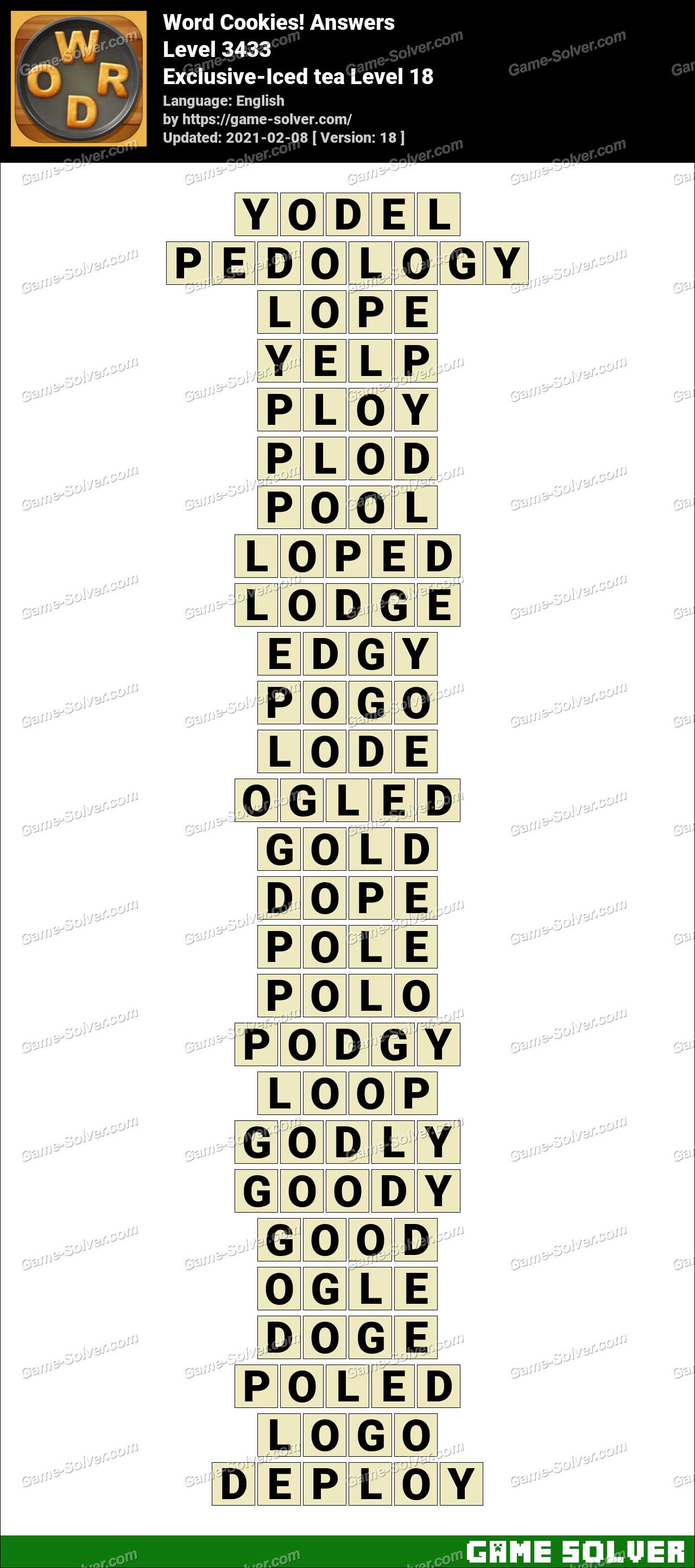 Word Cookies Exclusive-Iced tea Level 18 Answers