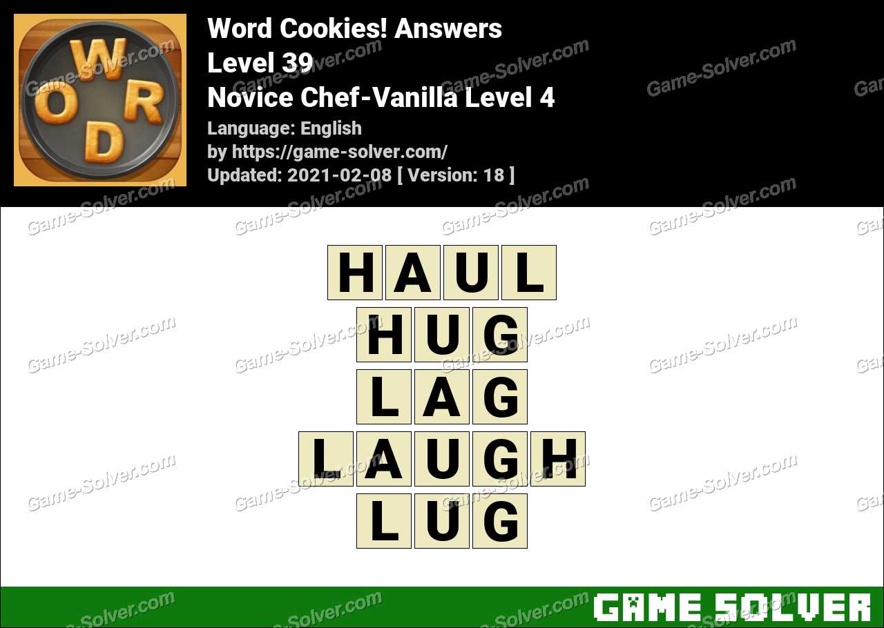 Word Cookies Novice Chef-Vanilla Level 4 Answers