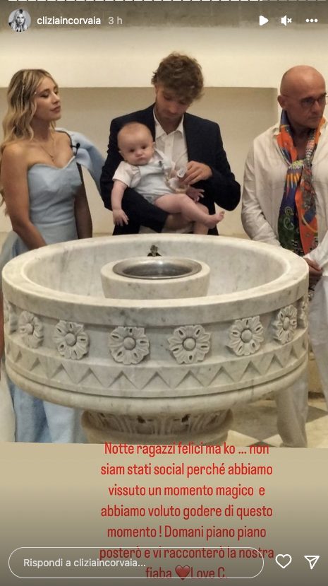 Alfonso Signorini Baptizes Son Of Clizia Incorvaia And Paolo Ciavarro I Will Be A Guide For Him The Nation View