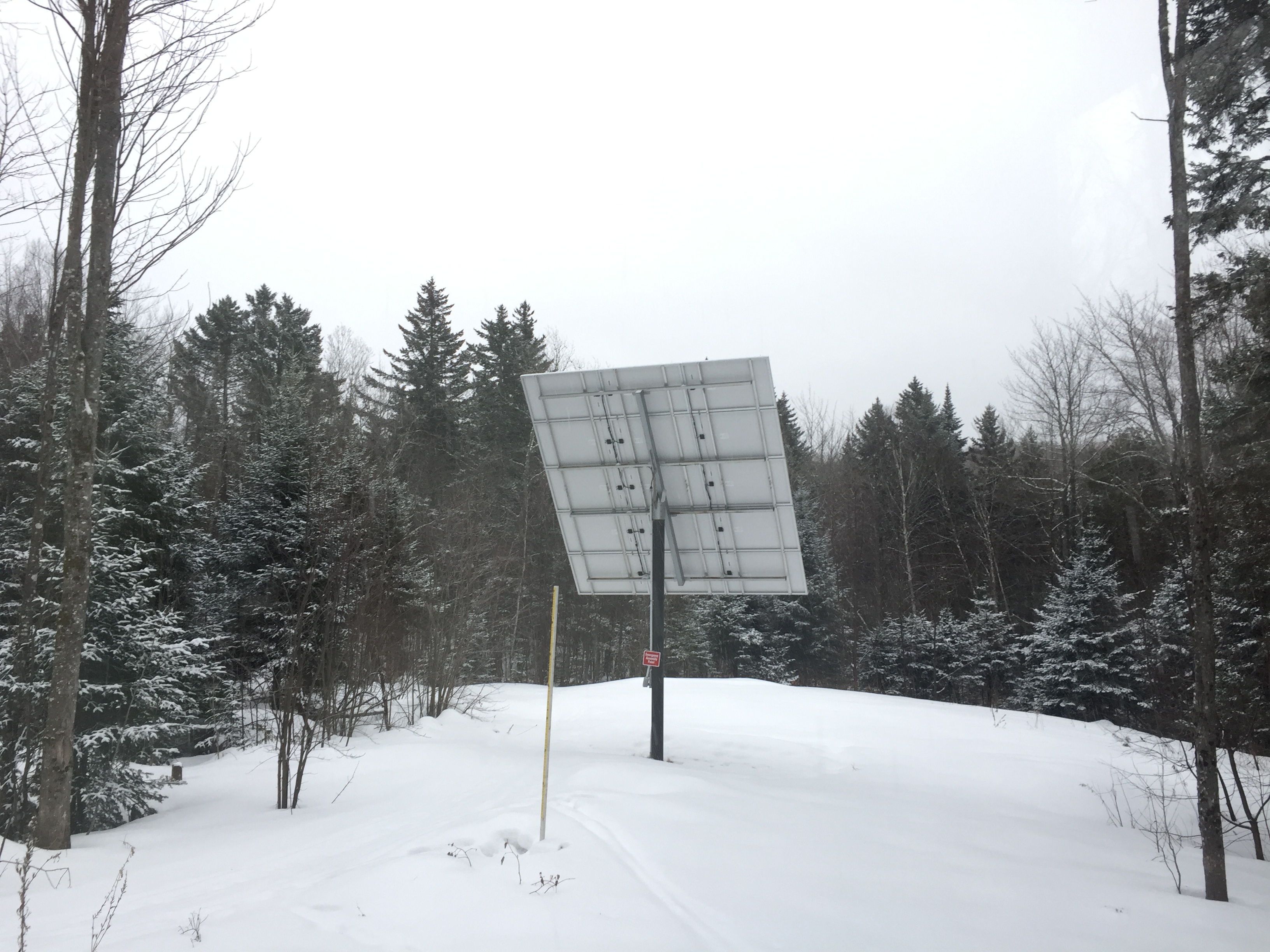 Solar panel at Poplar. At Stratton Brook, it's on top of the roof.