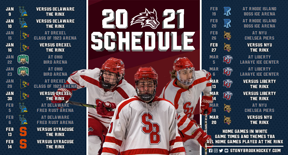 Seawolves Announce 2021 Season Schedule Stony Brook Ice Hockey
