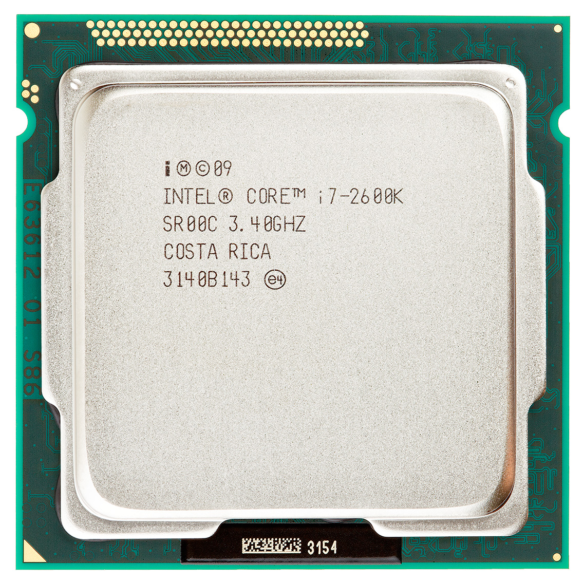 Intel Core i7 2600K CPU top view