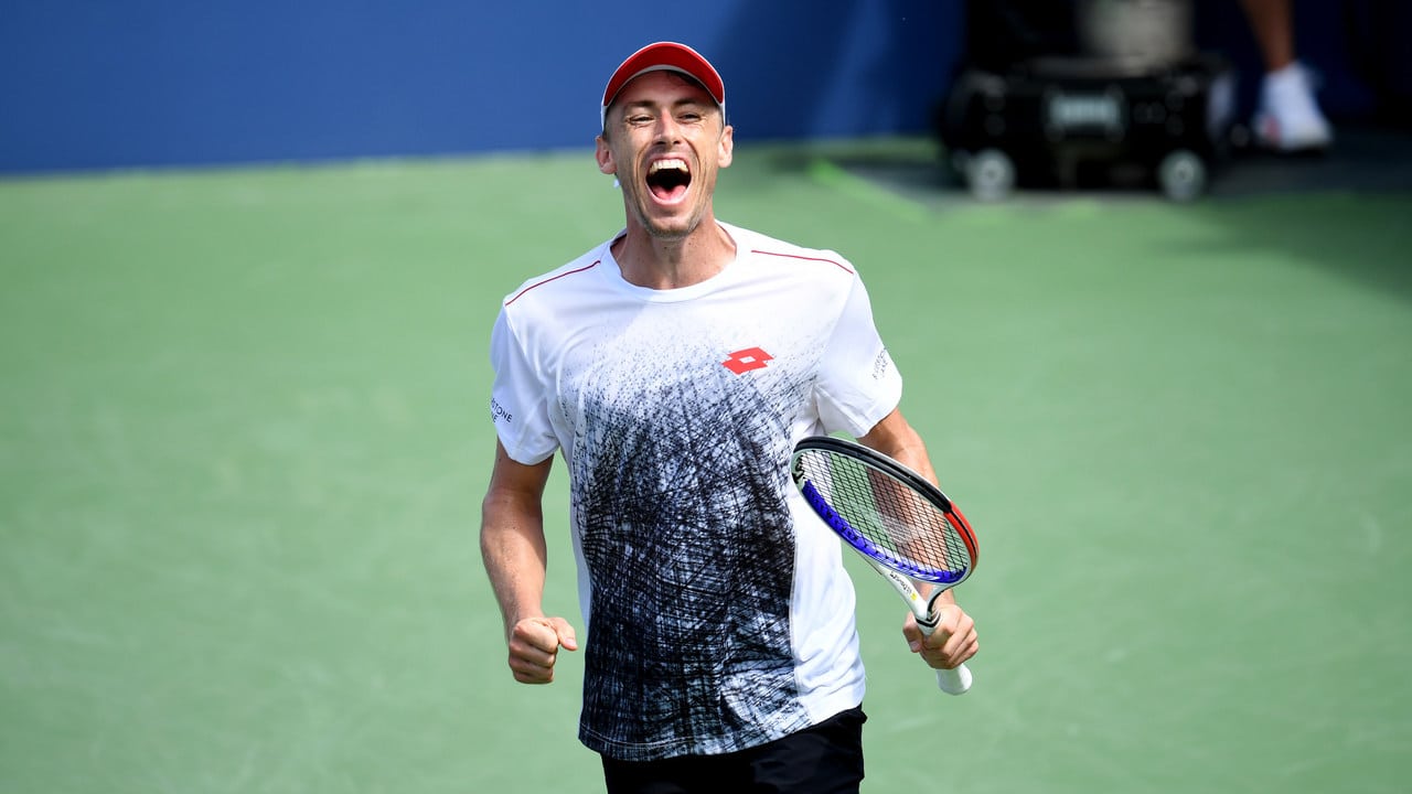 September 01, 2018 - John Millman in action against Mikhail Kukushkin during the 2018 US Open.