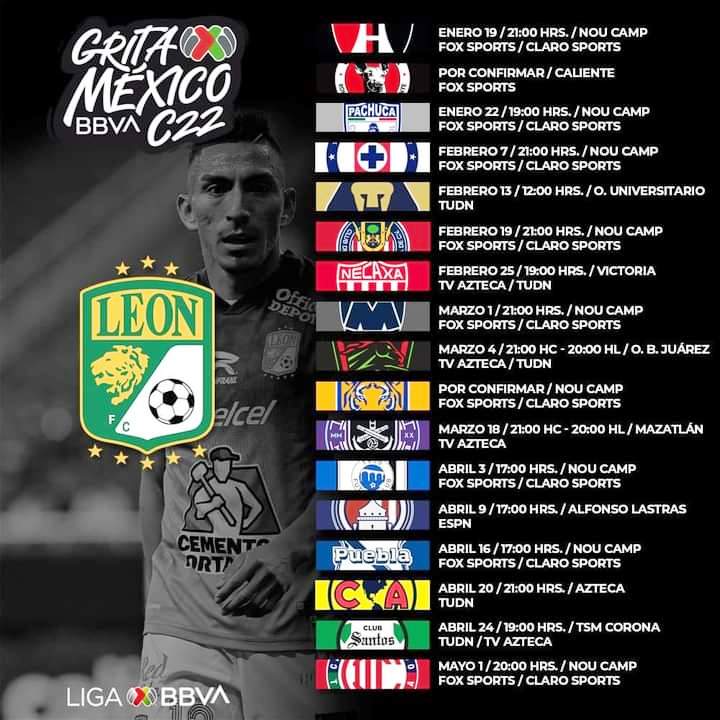 Calendario Del Club Leon Para El Torneo Clausura 2022 De La Liga Mx Maguadam Noticias Acambaro