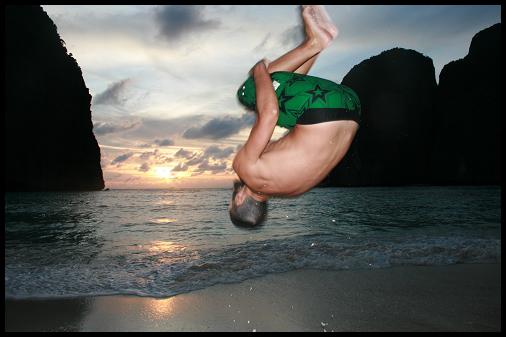 Maya bay sunset backflip Maya bay sunset backflip