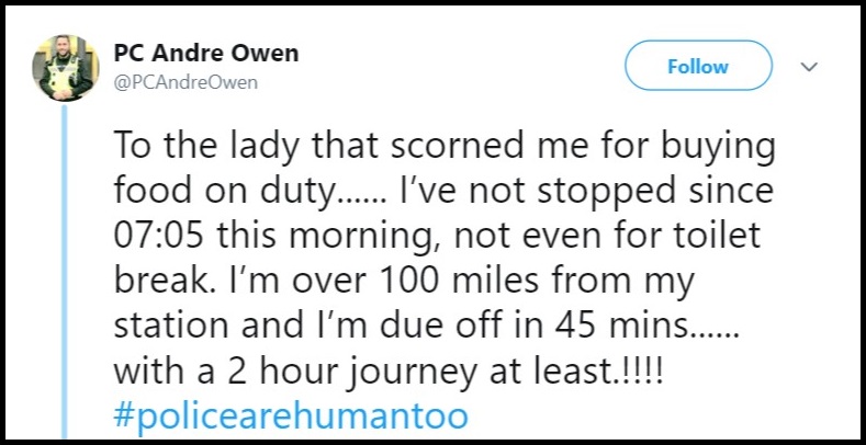 Woman Shames Officer Andre Owen For Getting Lunch While On Duty