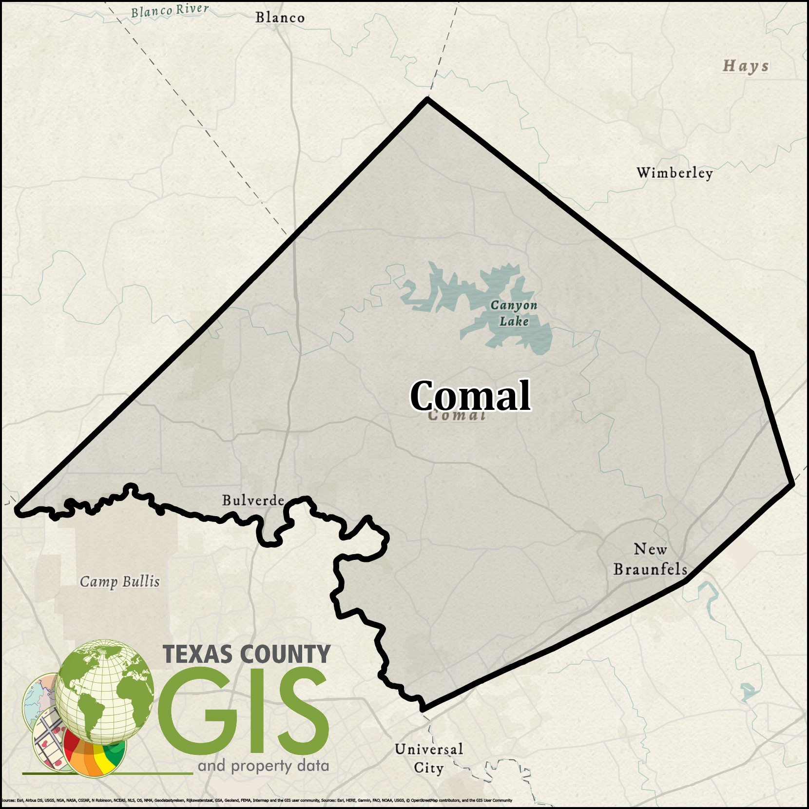 Comal County Shapefile And Property Data Texas County Gis Data