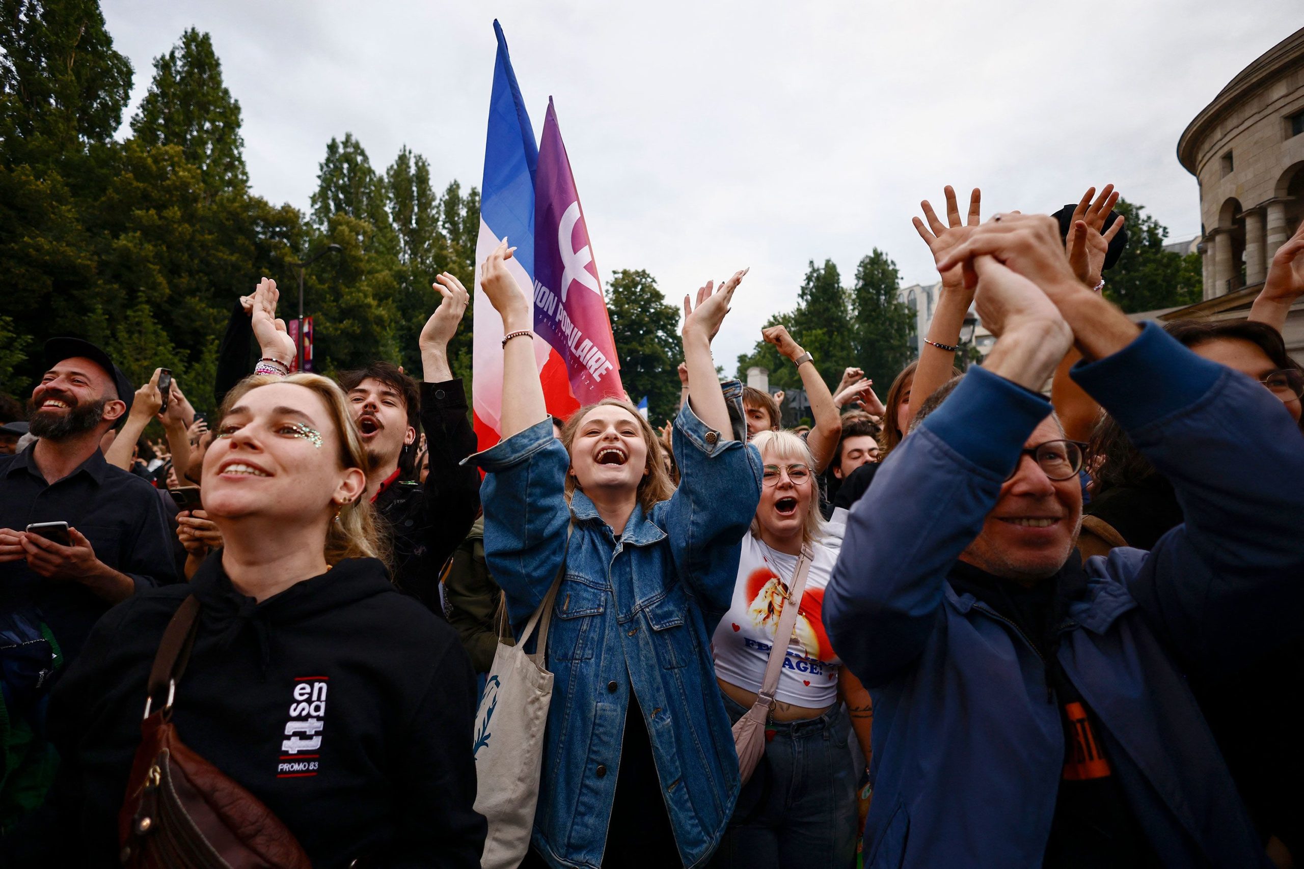 Left-wing surge foils far right but French election ends in deadlock