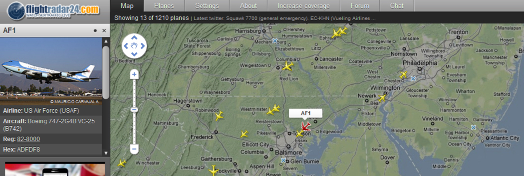 Forget Any Security Concern And Welcome Air Force One On Flightradar24 The Aviationist