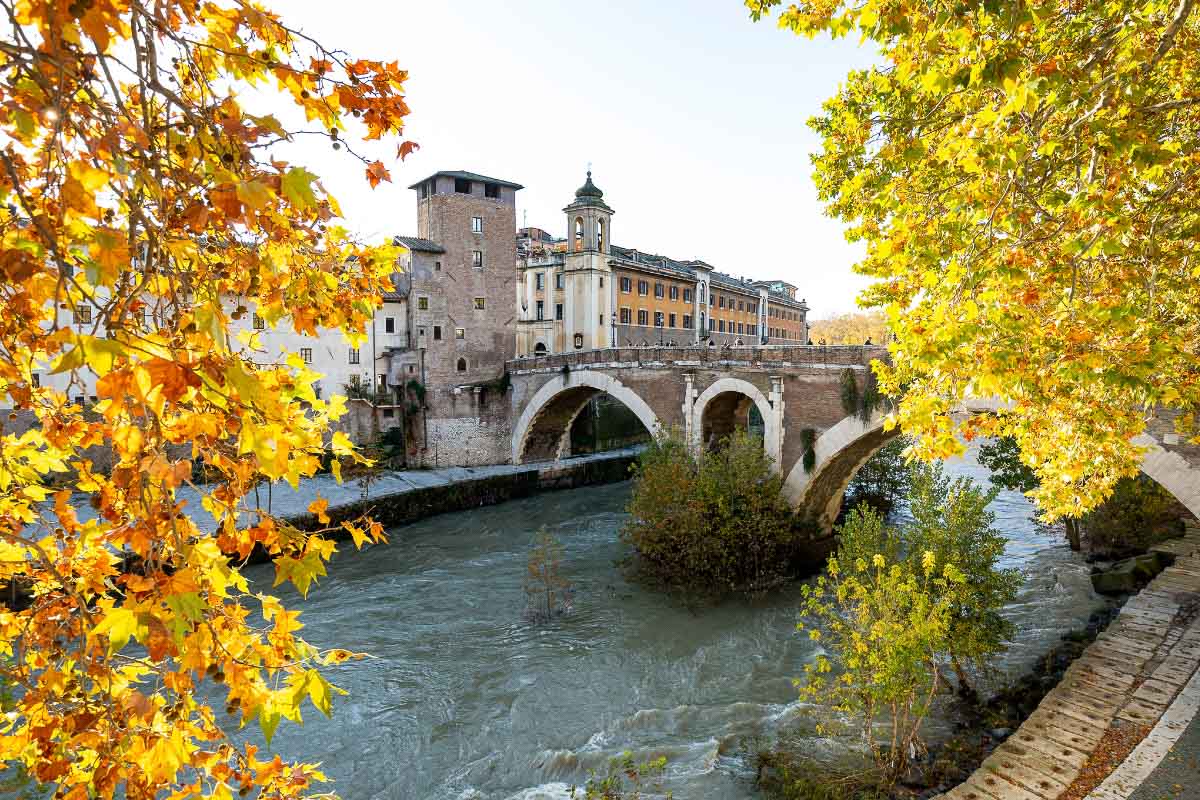 cestio bridge rome italy