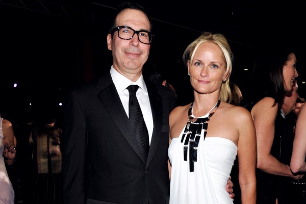 Heather DeForest Crosby with his ex-husband Steven Mnuchin