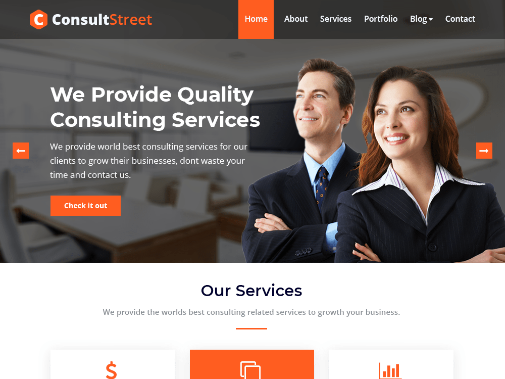 Top 10 Free WordPress Themes For Business 9 ConsultStreet consulting business WordPress theme