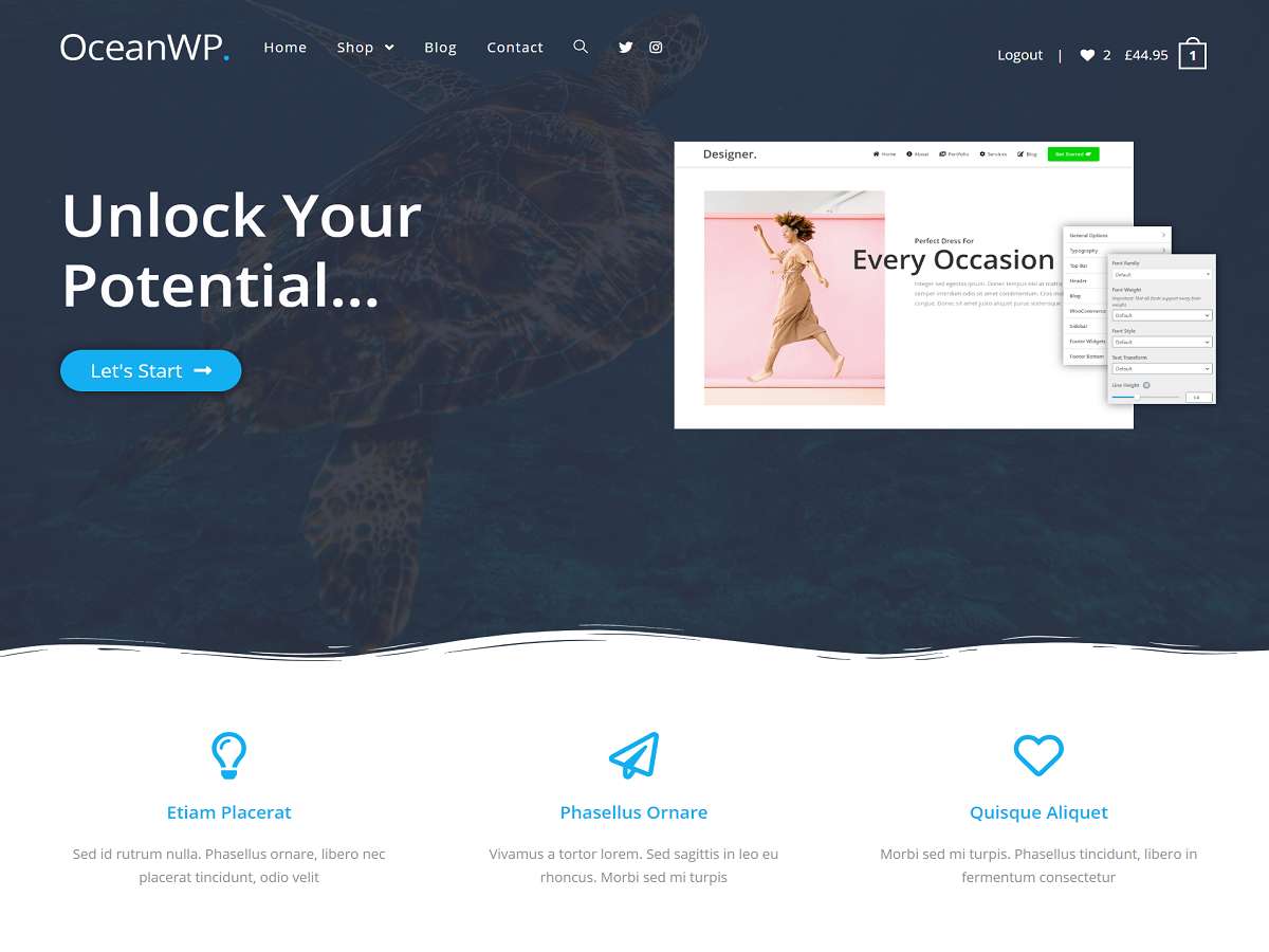 Top 10 Free WordPress Themes For Business 2 OceanWP business WordPress themes