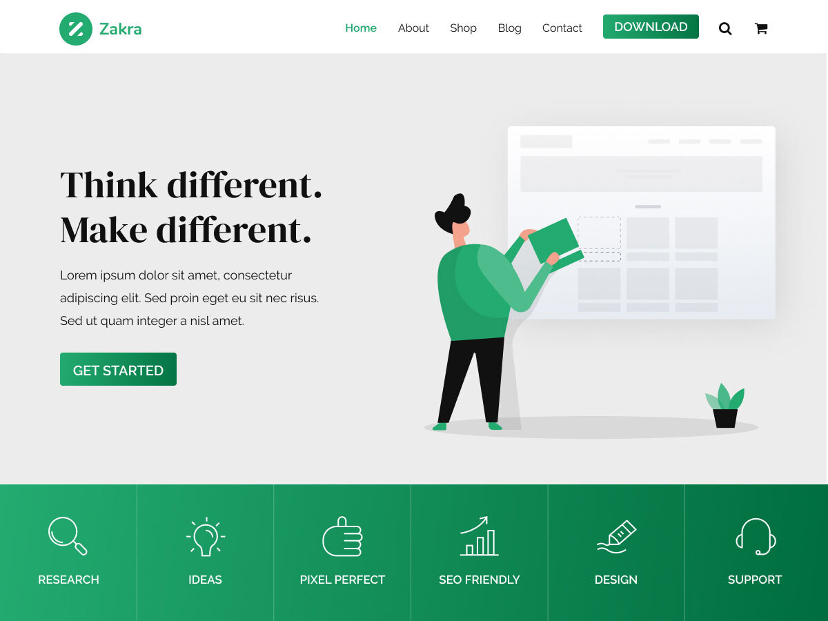 Top 10 Free WordPress Themes For Business 6 Zakra WordPress theme