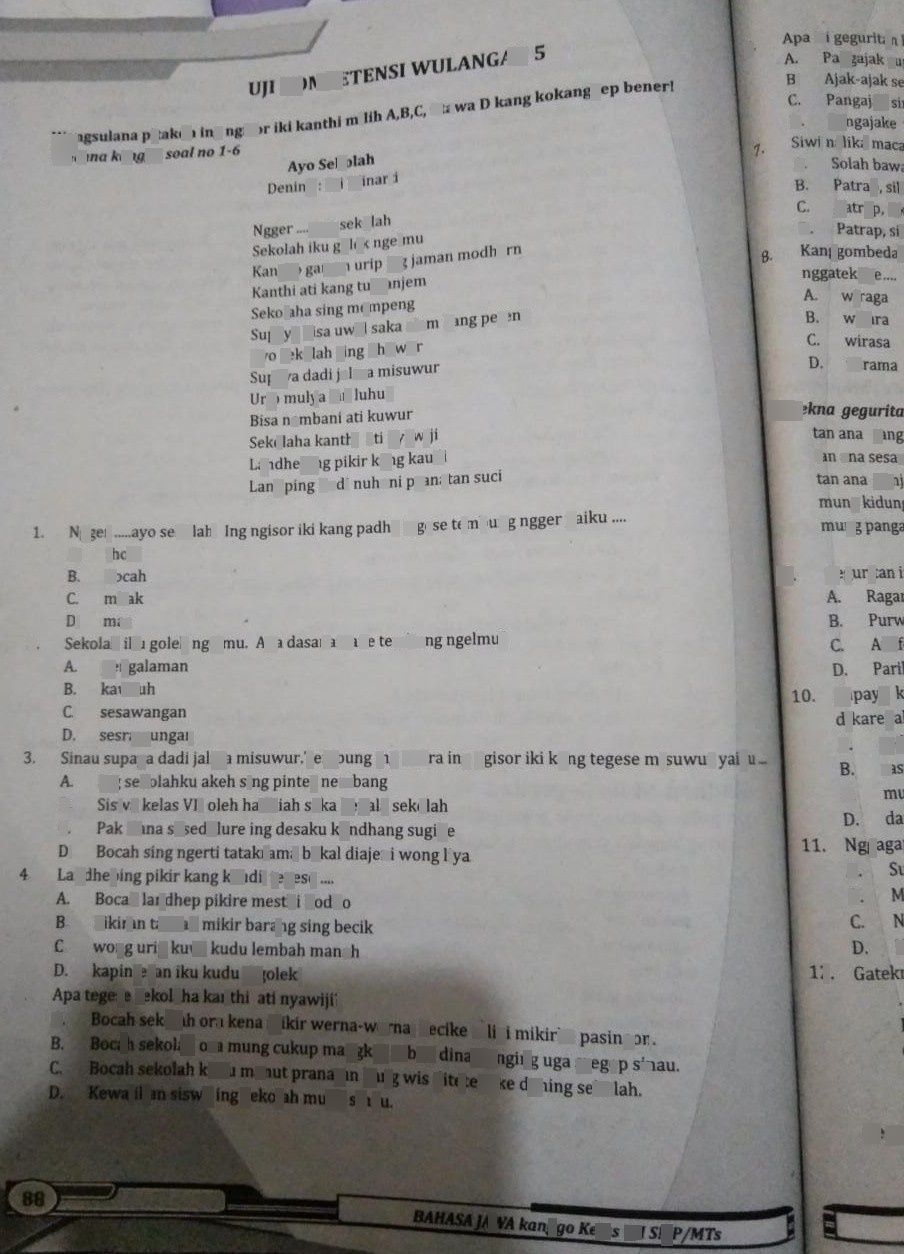Serat Wedhatama Apa Wae Serat Jawi
