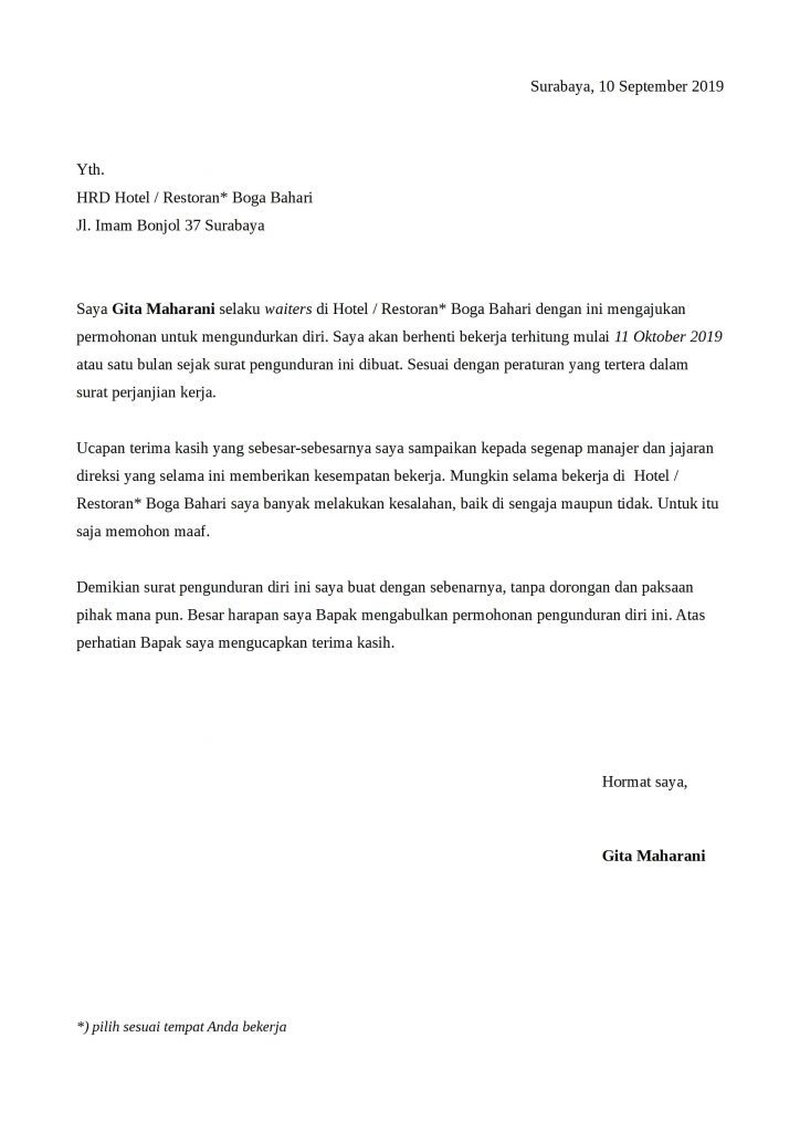 Dari contoh surat pengunduran diri di atas pastinya anda sudah tahu kan, bagaimana cara membuat surat pengunduran diri yang baik dan benar. Contoh Surat Pengunduran Diri Dari Osis Rasanya