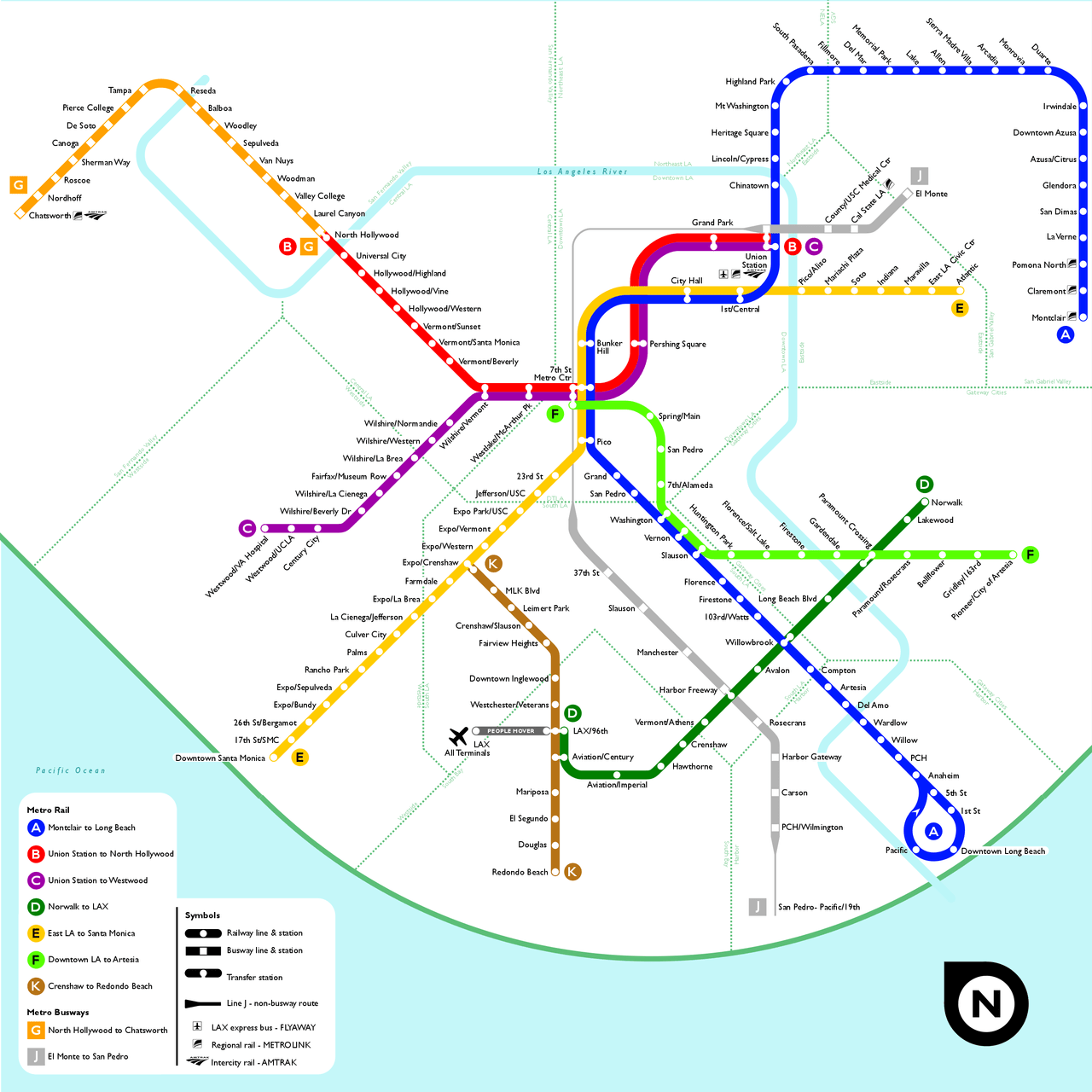 Transit Maps Los Angeles