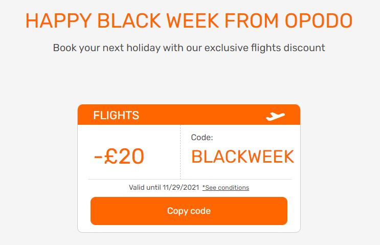 Opodo Promo Code Black Friday Save 20 With Voucher Code Travelfree