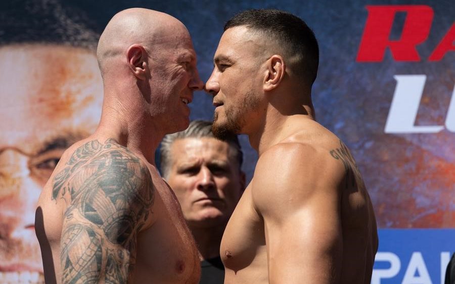 Sonny Bill Williams And Barry Hall Face Off In Fiery Weigh In Ahead Of Wednesday Fight Tv Blackbox