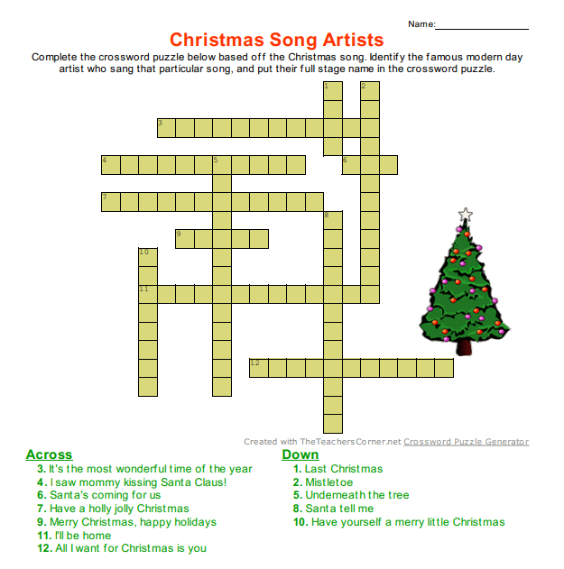 Christmas Crossword