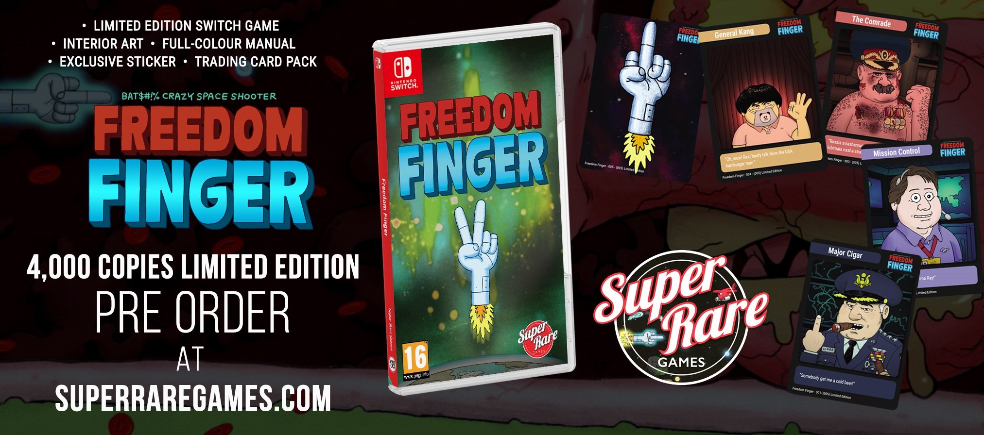 Contest Freedom Finger Super Rare Games win Switch