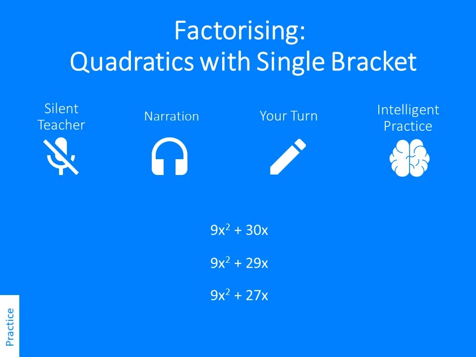Factorising A Quadratic Into A Single Bracket Variation Theory