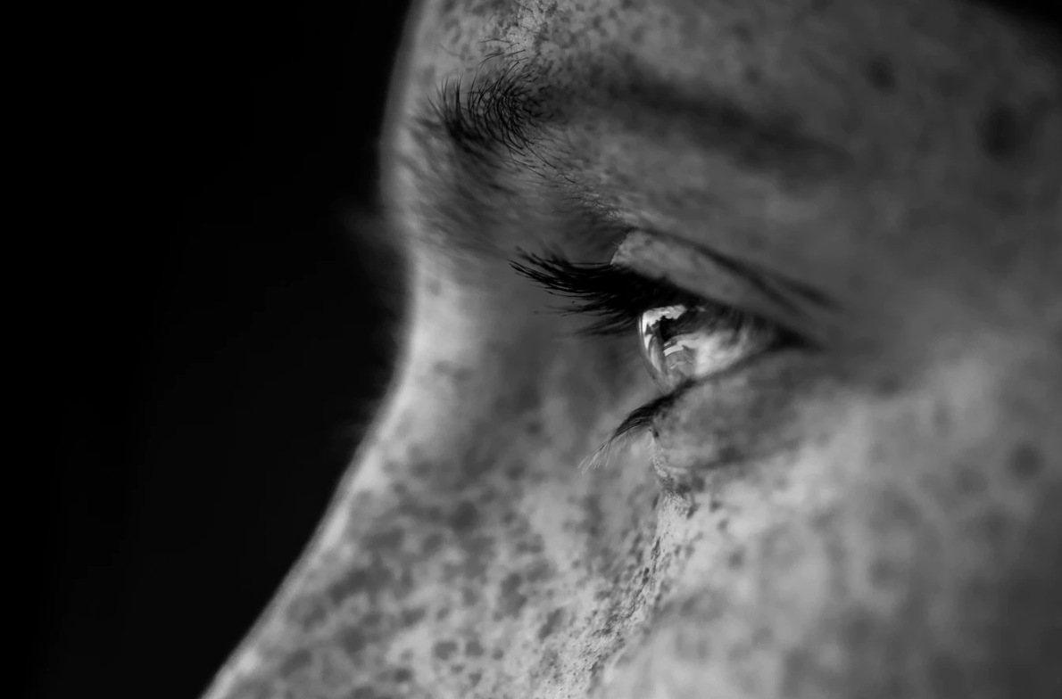 A close up of someone's eye