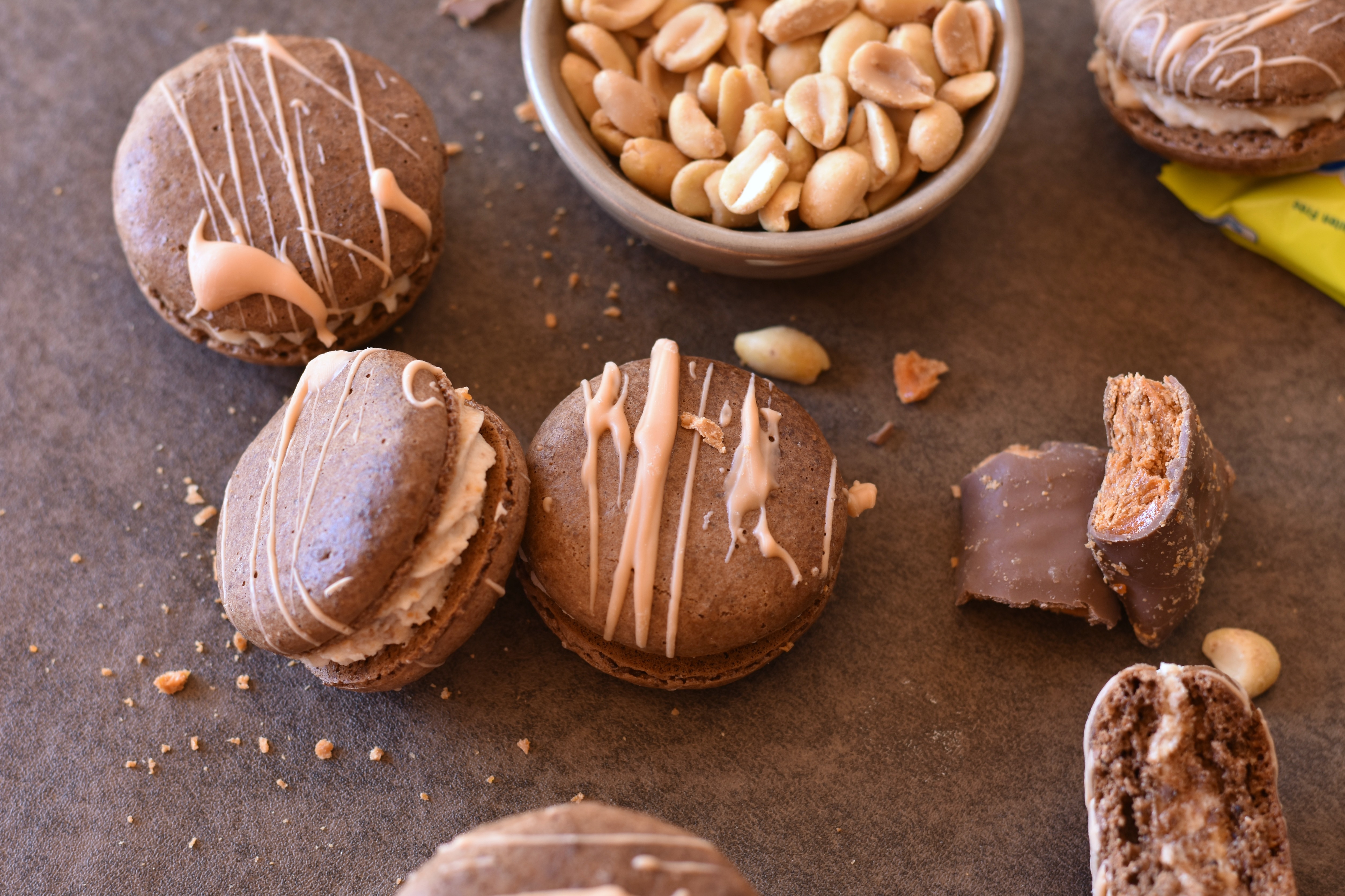 Butterfinger Macarons