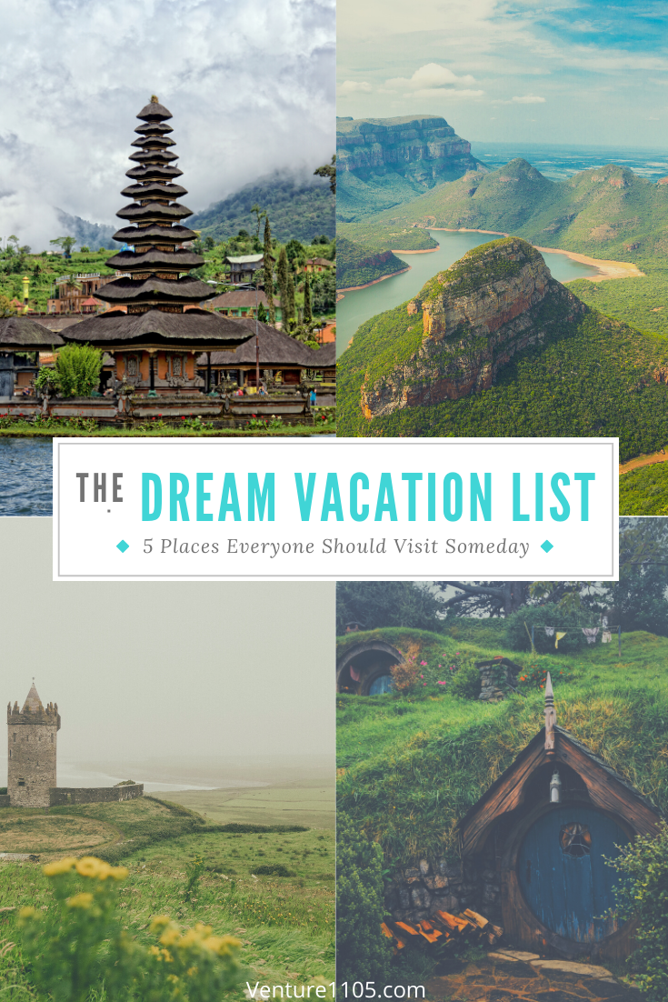 Dream vacation list