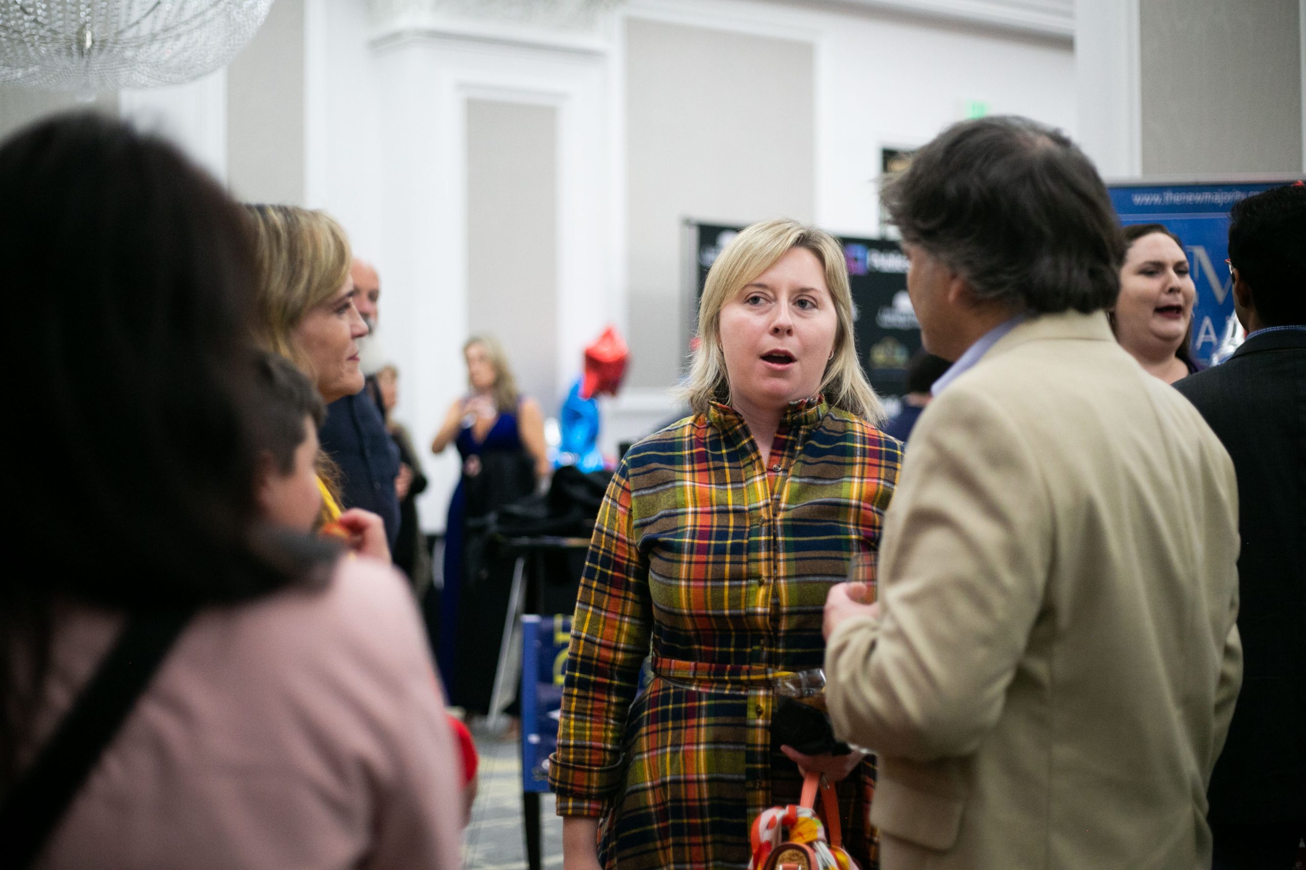 School Board candidate Becca Williams at the Grant Hotel on Nov. 8, 2022. / Photo by Brittany Cruz-Fejeran