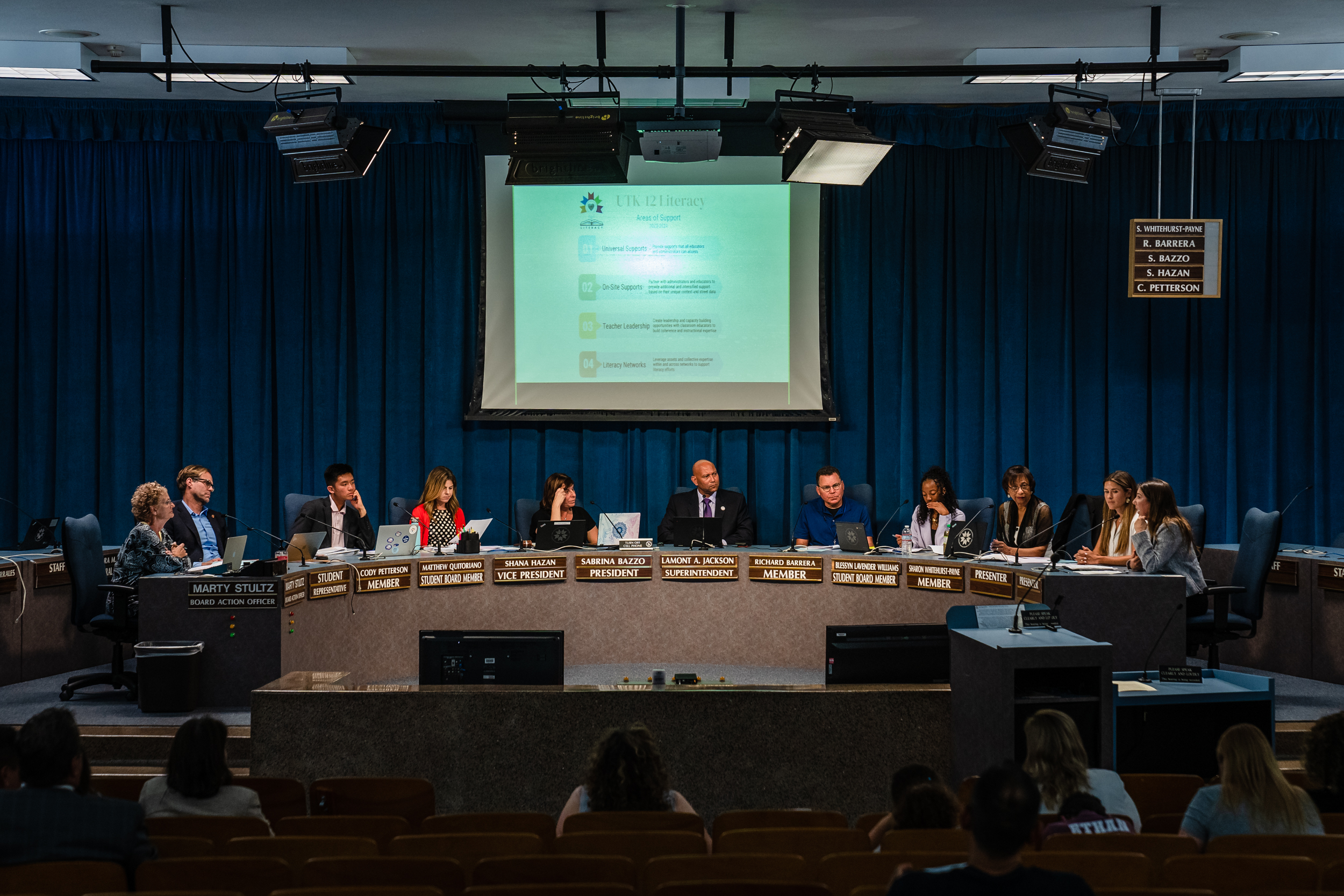 San Diego Unified School District meeting in University Heights on July 11, 2023.