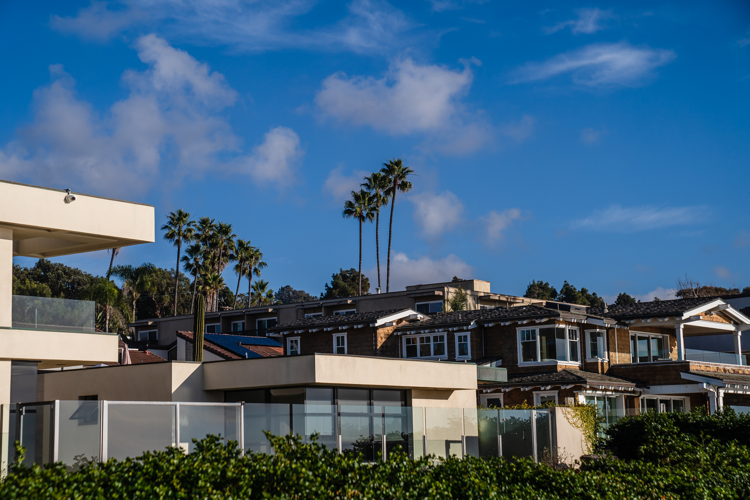 A residential neighborhood in Del Mar on Jan. 2. 2024.