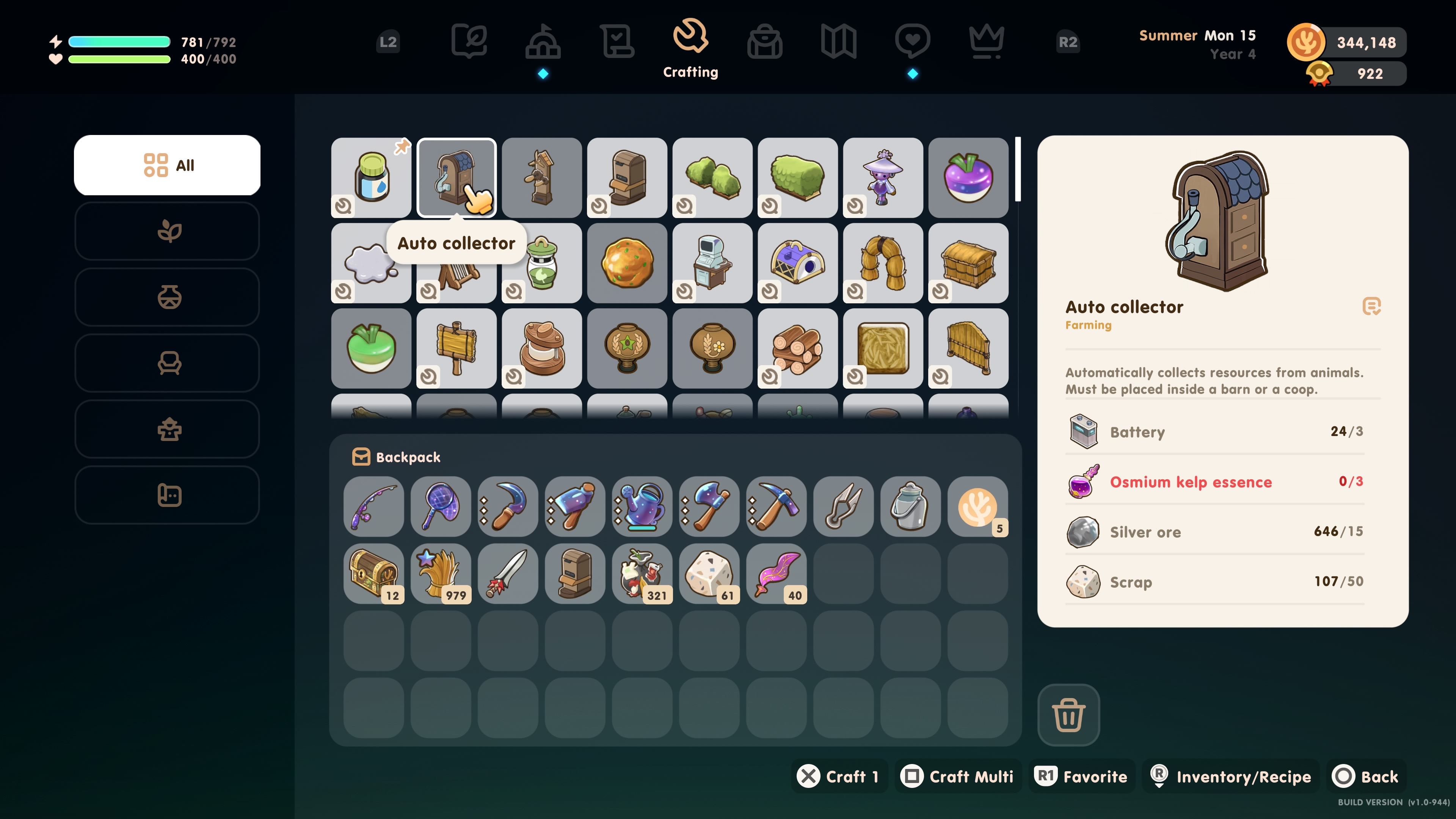 Coral Island - Crafting items