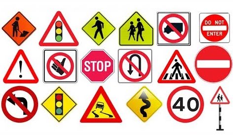 Pictograph road signs