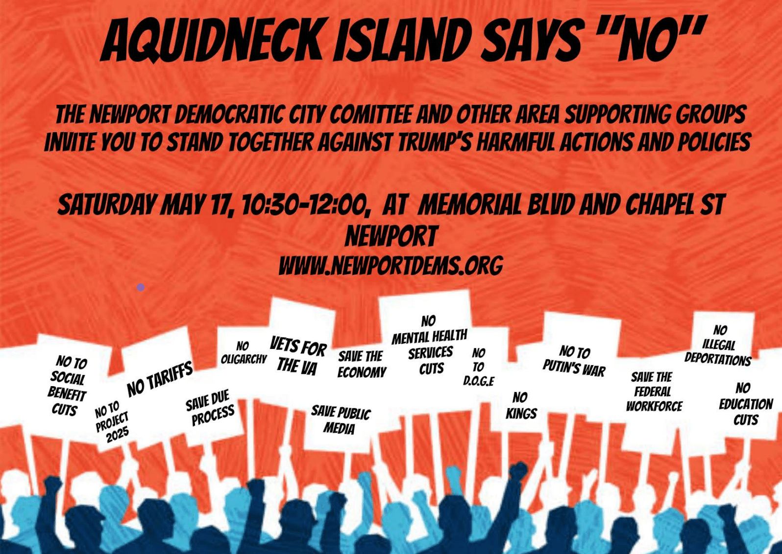 Morning Notes: Newport Dems to host rally against President Trump’s ‘harmful actions and policies’ on Saturday