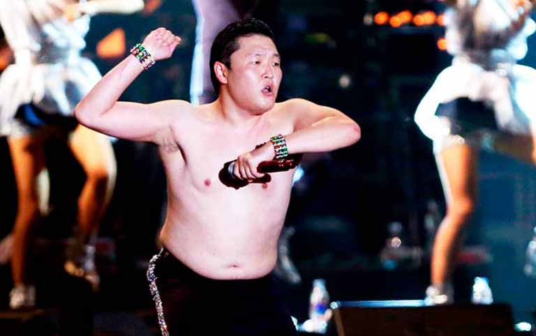 Psy shirtless performance