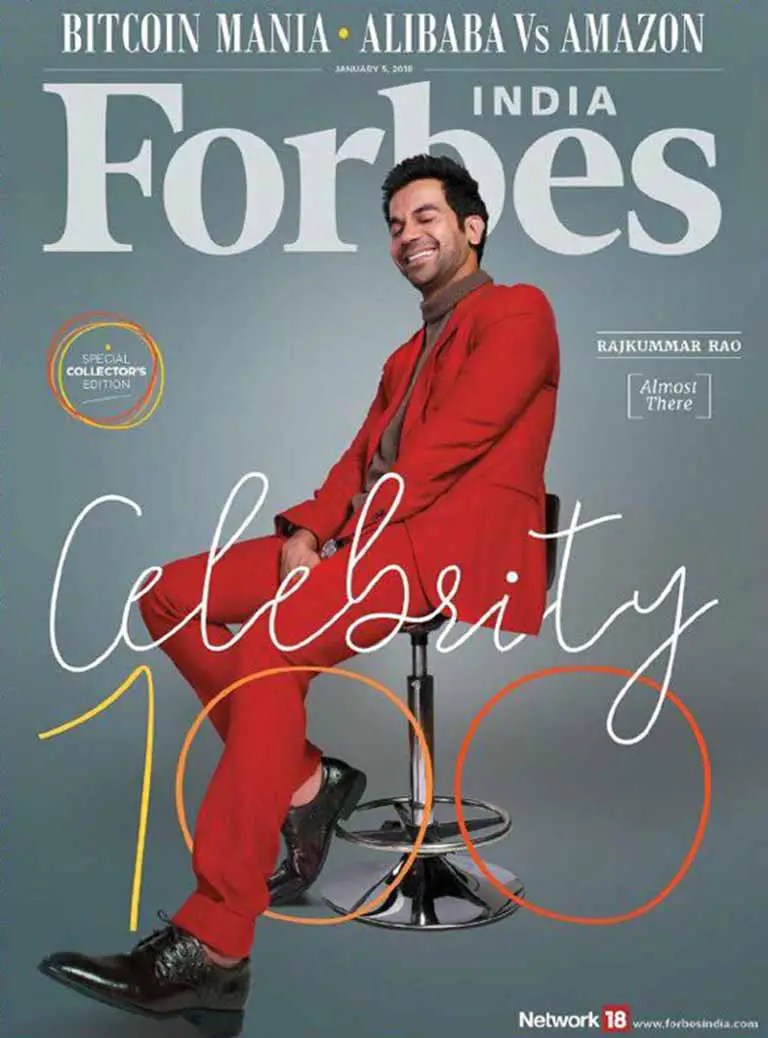 Rajkummar Raon on cover of Forbes