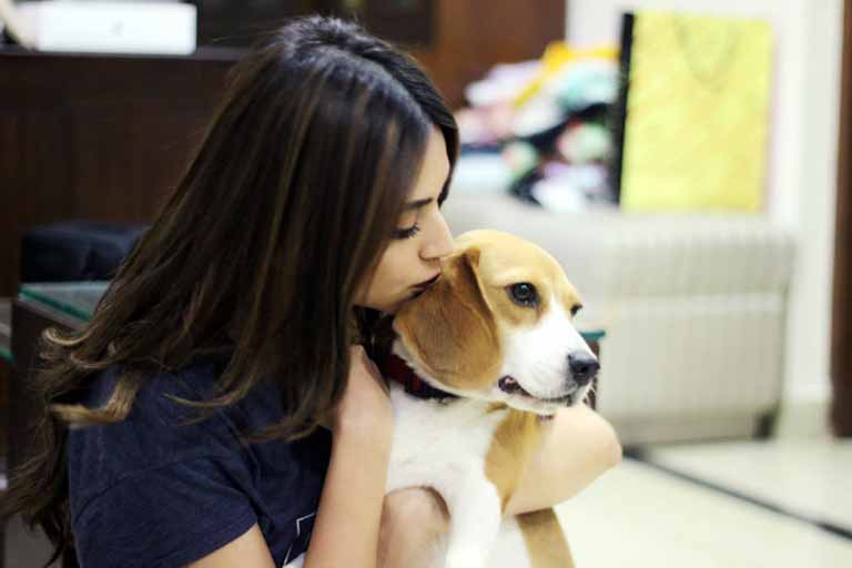 Kriti with her Dog