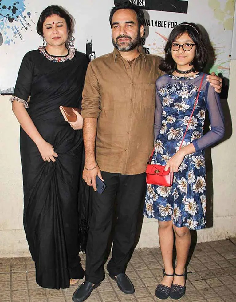 Pankaj with his wife and Daughter
