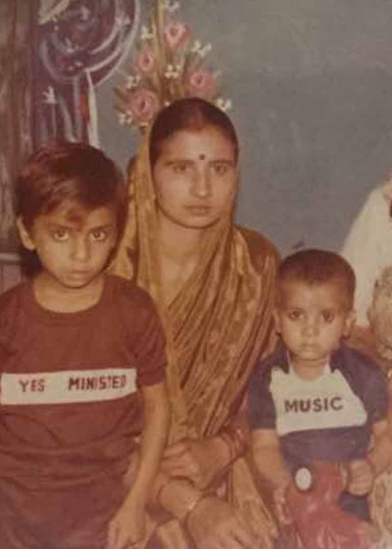 Rao with his Mother and Brother