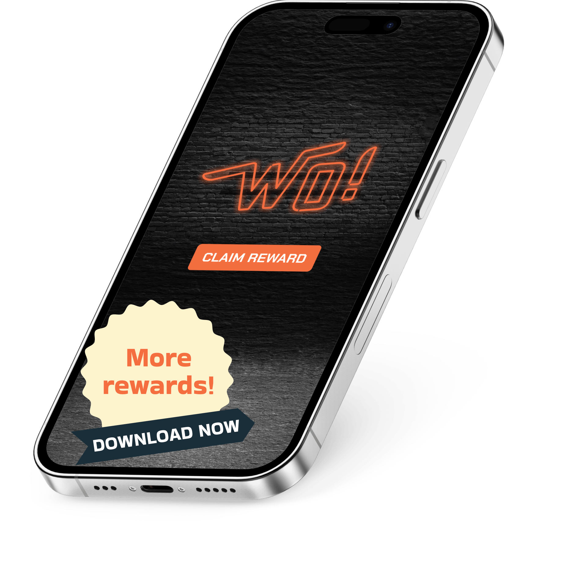 Wings Over Reward for Getting the Mobile App, download call to action for more rewards