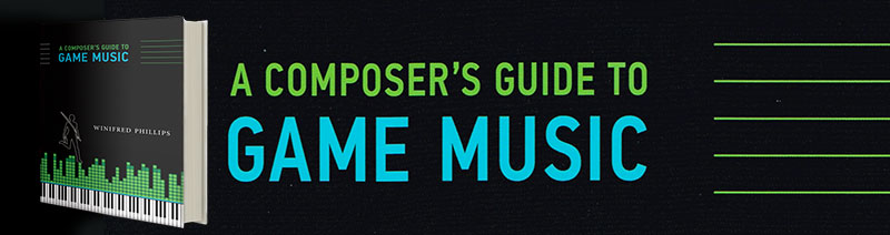 Image of the book cover for the book A COMPOSER'S GUIDE TO GAME MUSIC, written by game music composer Winifred Phillips and published by The MIT Press.
