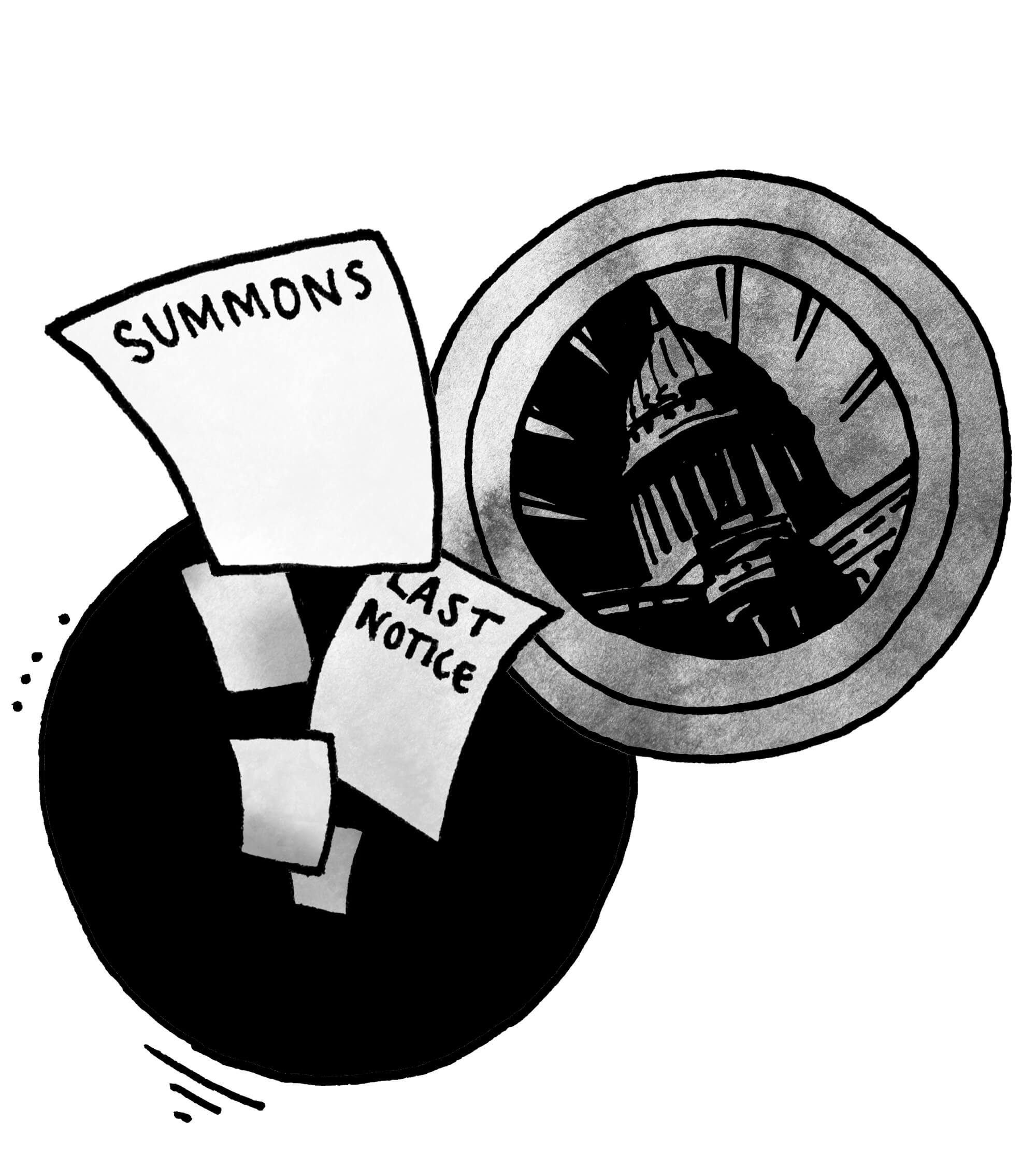 In an illegal practice sometimes called "sewer service," a debt collector does not serve notice of a lawsuit and then falsifies records saying it was served, figuratively throwing the papers in the sewer. This ensures a no-show in court — and a win for the creditor.