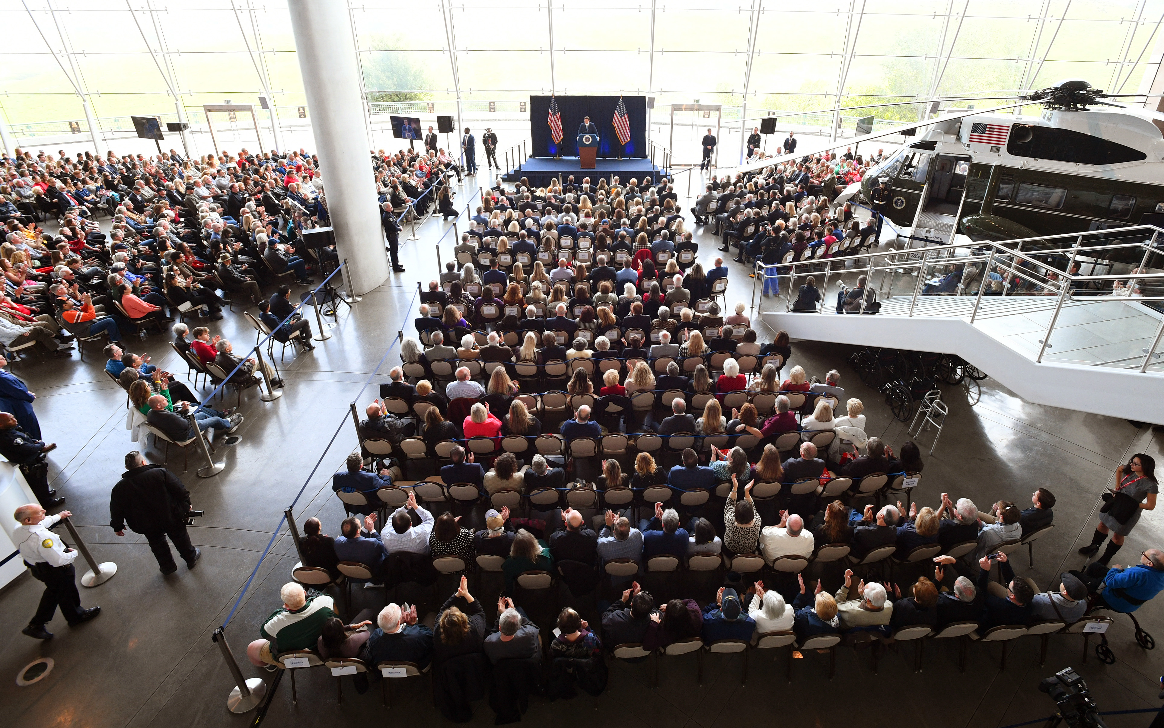 A sold-out crowd attends the speech by Florida Gov. Ron DeSantis at The Ronald Reagan Presidential Library March 5, 2023. DeSantis also signed copies of his new book, "The Courage to Be Free: Florida's Blueprint for America's Revival." 