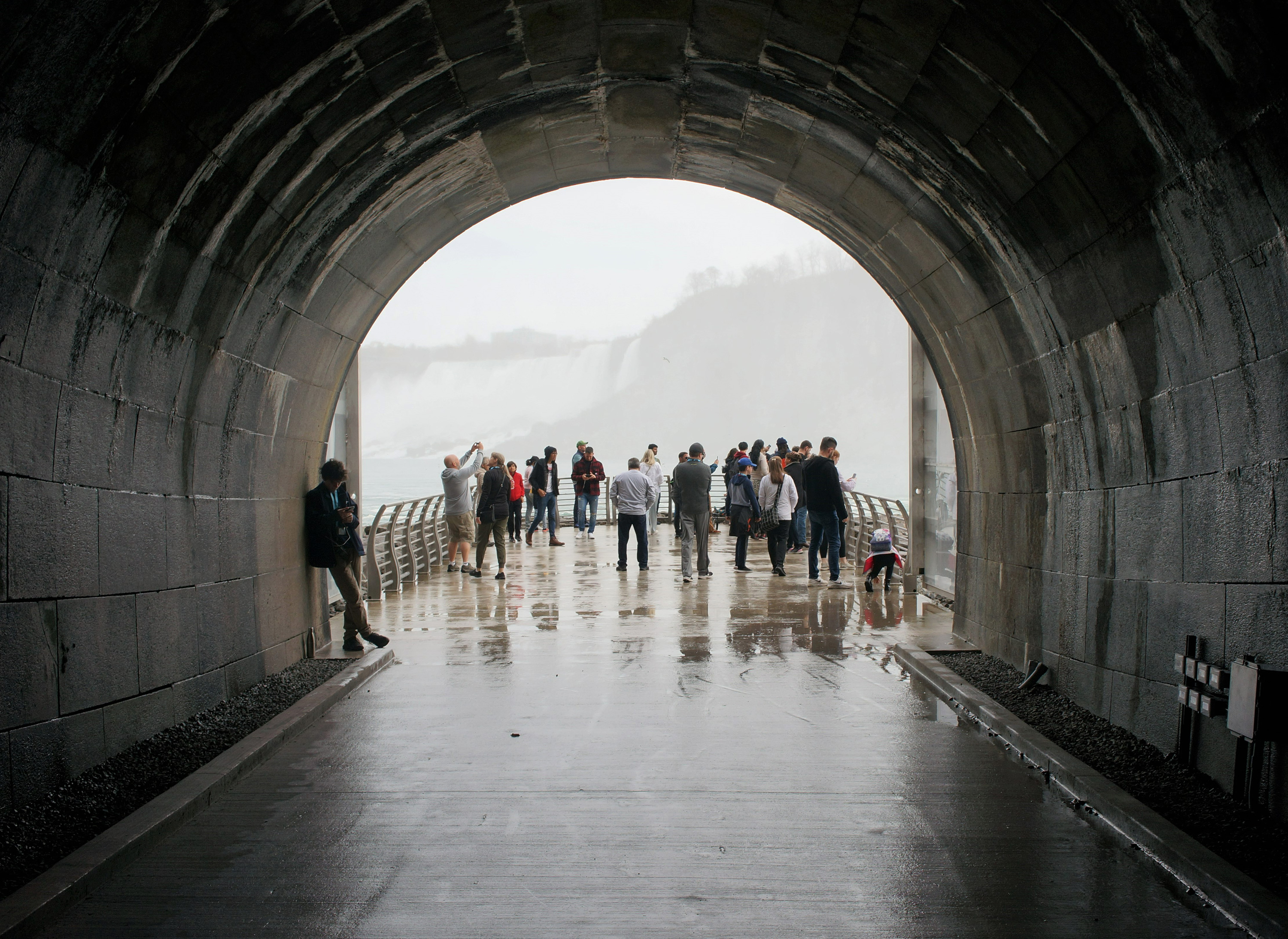 The 2,200-foot-long tunnel at the decommissioned Niagara Parks Power Station leads to panoramic views of both the Horseshoe Falls and the American Falls. (Colleen Thomas/TNS)