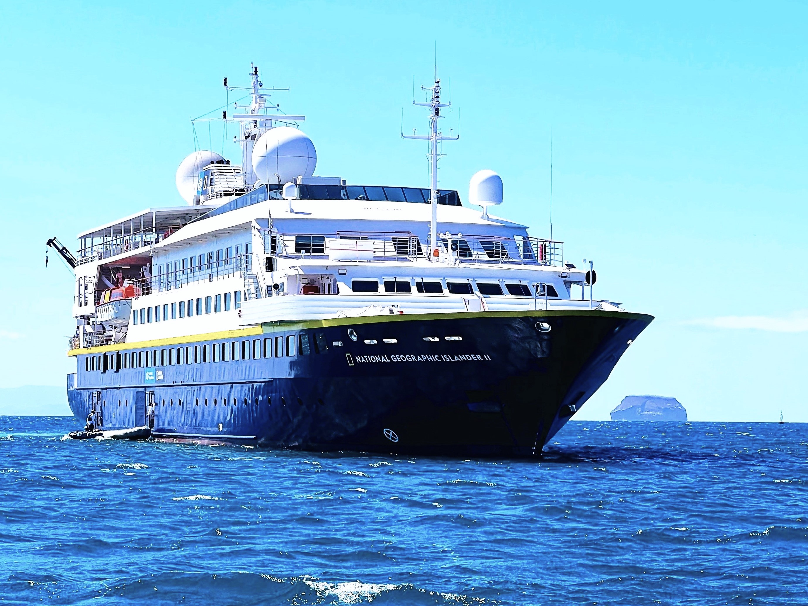 Lindblad-National Geographic's Islander II is an expedition cruise ship in the Galapagos Islands. (Photo by David Dickstein)